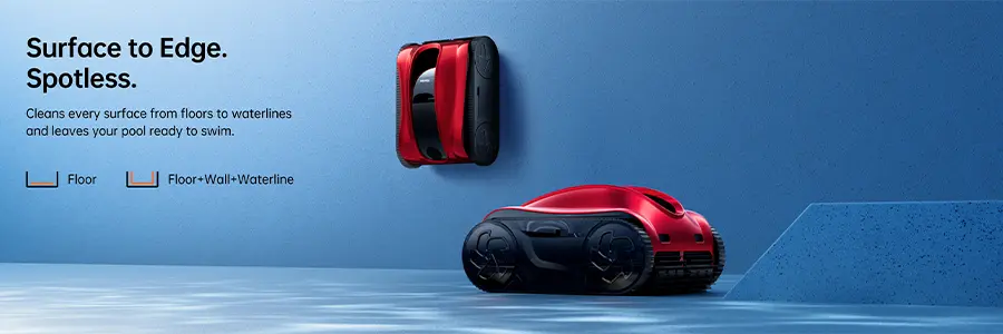 k pro pool robot cleans walls and floors